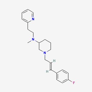 molecular formula C22H28FN3 B6123969 1-[(2E)-3-(4-fluorophenyl)-2-propen-1-yl]-N-methyl-N-[2-(2-pyridinyl)ethyl]-3-piperidinamine 