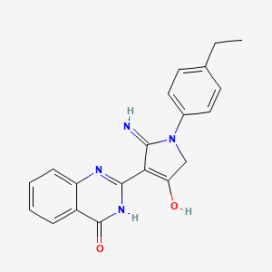 2-[2-amino-1-(4-ethylphenyl)-4-oxo-4,5-dihydro-1H-pyrrol-3-yl]-4(3H)-quinazolinone