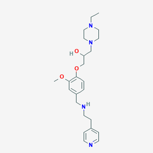 molecular formula C24H36N4O3 B6123977 1-(4-ethyl-1-piperazinyl)-3-[2-methoxy-4-({[2-(4-pyridinyl)ethyl]amino}methyl)phenoxy]-2-propanol 