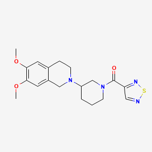 molecular formula C19H24N4O3S B6124021 6,7-dimethoxy-2-[1-(1,2,5-thiadiazol-3-ylcarbonyl)-3-piperidinyl]-1,2,3,4-tetrahydroisoquinoline 