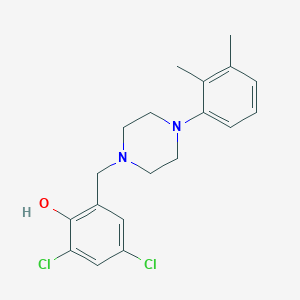molecular formula C19H22Cl2N2O B6124031 2,4-dichloro-6-{[4-(2,3-dimethylphenyl)-1-piperazinyl]methyl}phenol 