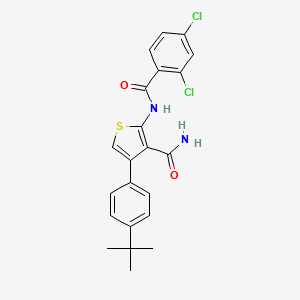 molecular formula C22H20Cl2N2O2S B6124052 4-(4-tert-butylphenyl)-2-[(2,4-dichlorobenzoyl)amino]-3-thiophenecarboxamide CAS No. 438216-05-8