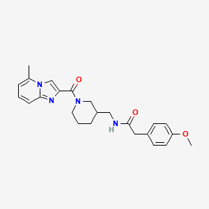 molecular formula C24H28N4O3 B6124075 2-(4-methoxyphenyl)-N-({1-[(5-methylimidazo[1,2-a]pyridin-2-yl)carbonyl]-3-piperidinyl}methyl)acetamide 
