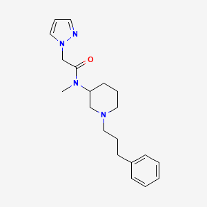 molecular formula C20H28N4O B6124095 N-methyl-N-[1-(3-phenylpropyl)-3-piperidinyl]-2-(1H-pyrazol-1-yl)acetamide 