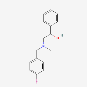 molecular formula C16H18FNO B6124099 2-[(4-fluorobenzyl)(methyl)amino]-1-phenylethanol 
