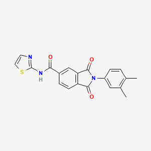 molecular formula C20H15N3O3S B6124107 2-(3,4-dimethylphenyl)-1,3-dioxo-N-1,3-thiazol-2-yl-5-isoindolinecarboxamide 