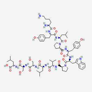 molecular formula C74H108N14O17 B612412 KYL peptide CAS No. 676657-00-4