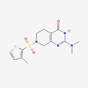 molecular formula C14H18N4O3S2 B6124122 2-(dimethylamino)-7-[(3-methyl-2-thienyl)sulfonyl]-5,6,7,8-tetrahydropyrido[3,4-d]pyrimidin-4(3H)-one 