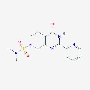 N,N-dimethyl-4-oxo-2-pyridin-2-yl-4,5,6,8-tetrahydropyrido[3,4-d]pyrimidine-7(3H)-sulfonamide