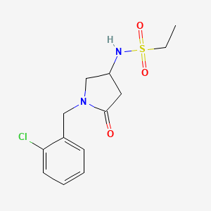 molecular formula C13H17ClN2O3S B6124170 N-[1-(2-chlorobenzyl)-5-oxo-3-pyrrolidinyl]ethanesulfonamide 