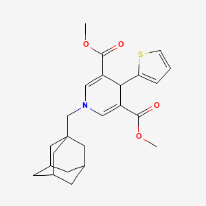 molecular formula C24H29NO4S B6124184 dimethyl 1-(1-adamantylmethyl)-4-(2-thienyl)-1,4-dihydropyridine-3,5-dicarboxylate 
