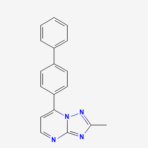 molecular formula C18H14N4 B6124190 7-(4-biphenylyl)-2-methyl[1,2,4]triazolo[1,5-a]pyrimidine 