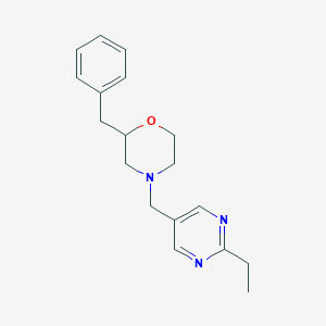 molecular formula C18H23N3O B6124208 2-benzyl-4-[(2-ethyl-5-pyrimidinyl)methyl]morpholine 