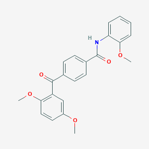 molecular formula C23H21NO5 B6124229 4-(2,5-dimethoxybenzoyl)-N-(2-methoxyphenyl)benzamide 