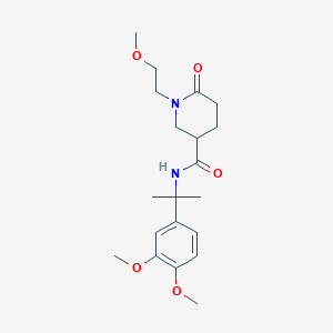 molecular formula C20H30N2O5 B6124245 N-[1-(3,4-dimethoxyphenyl)-1-methylethyl]-1-(2-methoxyethyl)-6-oxo-3-piperidinecarboxamide 