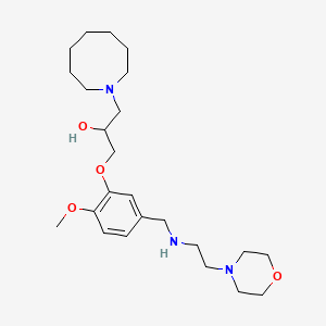 molecular formula C24H41N3O4 B6124266 1-(1-azocanyl)-3-[2-methoxy-5-({[2-(4-morpholinyl)ethyl]amino}methyl)phenoxy]-2-propanol 