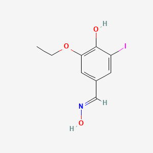 molecular formula C9H10INO3 B6124285 3-ethoxy-4-hydroxy-5-iodobenzaldehyde oxime 