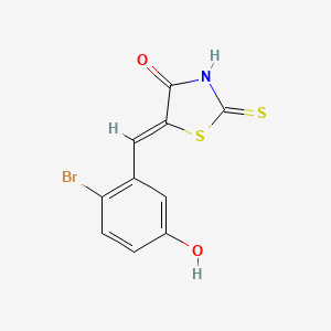 molecular formula C10H6BrNO2S2 B6124305 5-(2-bromo-5-hydroxybenzylidene)-2-thioxo-1,3-thiazolidin-4-one 