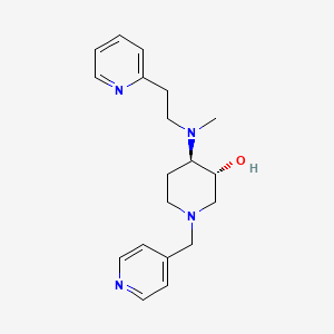 molecular formula C19H26N4O B6124325 (3R*,4R*)-4-{methyl[2-(2-pyridinyl)ethyl]amino}-1-(4-pyridinylmethyl)-3-piperidinol 
