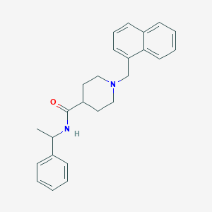 molecular formula C25H28N2O B6124332 1-(1-naphthylmethyl)-N-(1-phenylethyl)-4-piperidinecarboxamide 