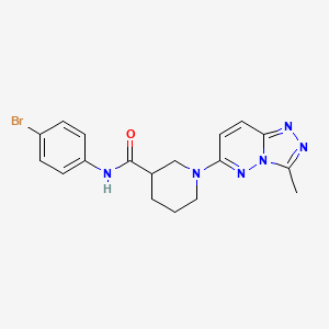 molecular formula C18H19BrN6O B6124340 N-(4-bromophenyl)-1-(3-methyl[1,2,4]triazolo[4,3-b]pyridazin-6-yl)-3-piperidinecarboxamide 