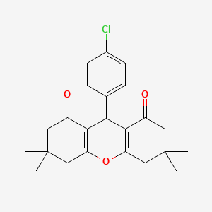 molecular formula C23H25ClO3 B6124391 9-(4-chlorophenyl)-3,3,6,6-tetramethyl-3,4,5,6,7,9-hexahydro-1H-xanthene-1,8(2H)-dione 
