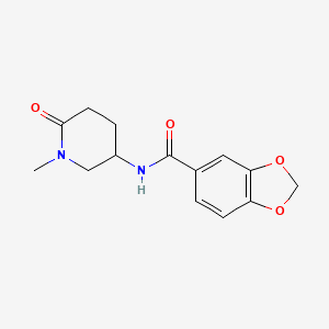N-(1-methyl-6-oxo-3-piperidinyl)-1,3-benzodioxole-5-carboxamide