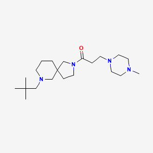 molecular formula C21H40N4O B6124408 7-(2,2-dimethylpropyl)-2-[3-(4-methyl-1-piperazinyl)propanoyl]-2,7-diazaspiro[4.5]decane 