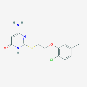molecular formula C13H14ClN3O2S B6124443 6-amino-2-{[2-(2-chloro-5-methylphenoxy)ethyl]thio}-4-pyrimidinol 
