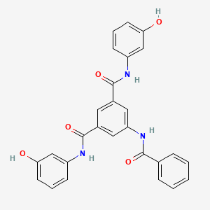 molecular formula C27H21N3O5 B6124460 5-(benzoylamino)-N,N'-bis(3-hydroxyphenyl)isophthalamide 