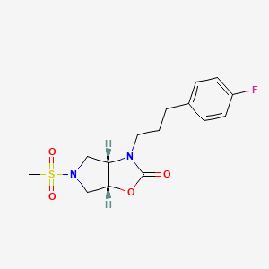 molecular formula C15H19FN2O4S B6124461 (3aS*,6aR*)-3-[3-(4-fluorophenyl)propyl]-5-(methylsulfonyl)hexahydro-2H-pyrrolo[3,4-d][1,3]oxazol-2-one 