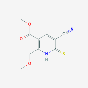 molecular formula C10H10N2O3S B061245 5-氰基-6-巯基-2-(甲氧基甲基)烟酸甲酯 CAS No. 175277-22-2