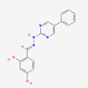 molecular formula C17H14N4O2 B6124502 2,4-dihydroxybenzaldehyde (5-phenyl-2-pyrimidinyl)hydrazone 