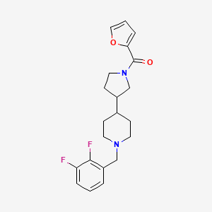 molecular formula C21H24F2N2O2 B6124531 1-(2,3-difluorobenzyl)-4-[1-(2-furoyl)-3-pyrrolidinyl]piperidine 