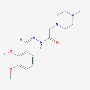 molecular formula C15H22N4O3 B6124536 N'-(2-hydroxy-3-methoxybenzylidene)-2-(4-methyl-1-piperazinyl)acetohydrazide 