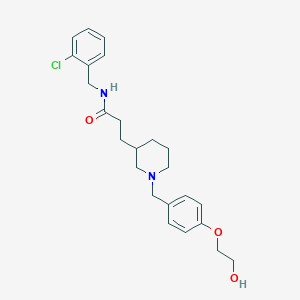 molecular formula C24H31ClN2O3 B6124542 N-(2-chlorobenzyl)-3-{1-[4-(2-hydroxyethoxy)benzyl]-3-piperidinyl}propanamide 