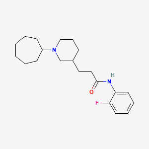 3-(1-cycloheptyl-3-piperidinyl)-N-(2-fluorophenyl)propanamide