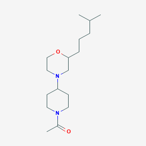 molecular formula C17H32N2O2 B6124573 4-(1-acetyl-4-piperidinyl)-2-(4-methylpentyl)morpholine 