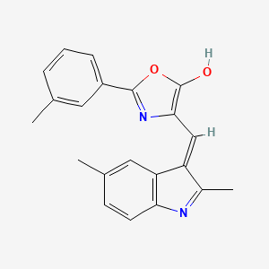 molecular formula C21H18N2O2 B6124575 4-[(2,5-dimethyl-1H-indol-3-yl)methylene]-2-(3-methylphenyl)-1,3-oxazol-5(4H)-one 