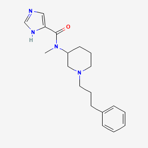 molecular formula C19H26N4O B6124589 N-methyl-N-[1-(3-phenylpropyl)-3-piperidinyl]-1H-imidazole-4-carboxamide 