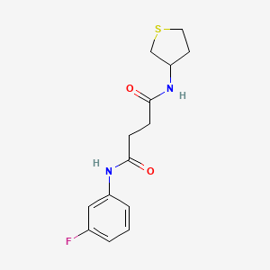 molecular formula C14H17FN2O2S B6124592 N-(3-fluorophenyl)-N'-(tetrahydro-3-thienyl)succinamide 