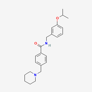 molecular formula C23H30N2O2 B6124596 N-(3-isopropoxybenzyl)-4-(1-piperidinylmethyl)benzamide 