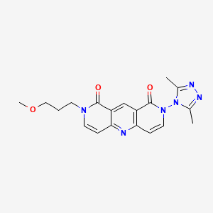 molecular formula C19H20N6O3 B6124599 2-(3,5-dimethyl-4H-1,2,4-triazol-4-yl)-8-(3-methoxypropyl)pyrido[4,3-b]-1,6-naphthyridine-1,9(2H,8H)-dione 