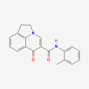 molecular formula C19H16N2O2 B6124640 N-(2-methylphenyl)-6-oxo-1,2-dihydro-6H-pyrrolo[3,2,1-ij]quinoline-5-carboxamide 