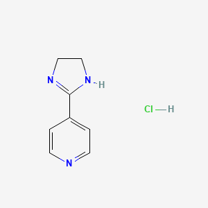 molecular formula C8H10ClN3 B6124649 4-(4,5-dihydro-1H-imidazol-2-yl)pyridine hydrochloride 