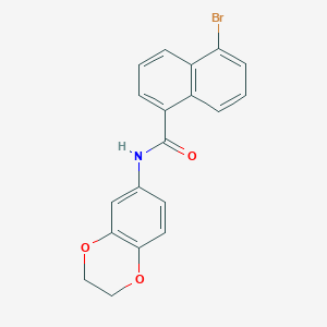 molecular formula C19H14BrNO3 B6124655 5-bromo-N-(2,3-dihydro-1,4-benzodioxin-6-yl)-1-naphthamide 