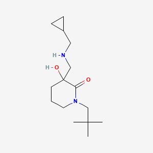 molecular formula C15H28N2O2 B6124662 3-{[(cyclopropylmethyl)amino]methyl}-1-(2,2-dimethylpropyl)-3-hydroxy-2-piperidinone 