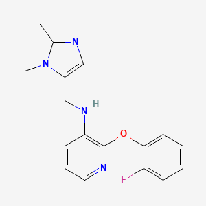 molecular formula C17H17FN4O B6124665 N-[(1,2-dimethyl-1H-imidazol-5-yl)methyl]-2-(2-fluorophenoxy)-3-pyridinamine 