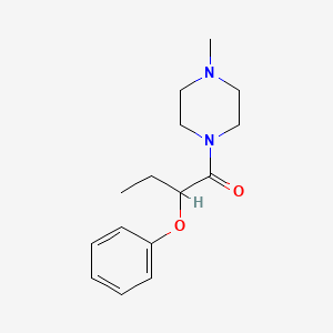 molecular formula C15H22N2O2 B6124676 1-methyl-4-(2-phenoxybutanoyl)piperazine 
