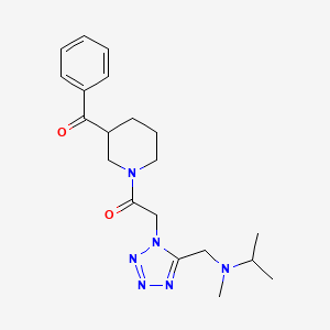 {1-[(5-{[isopropyl(methyl)amino]methyl}-1H-tetrazol-1-yl)acetyl]-3-piperidinyl}(phenyl)methanone